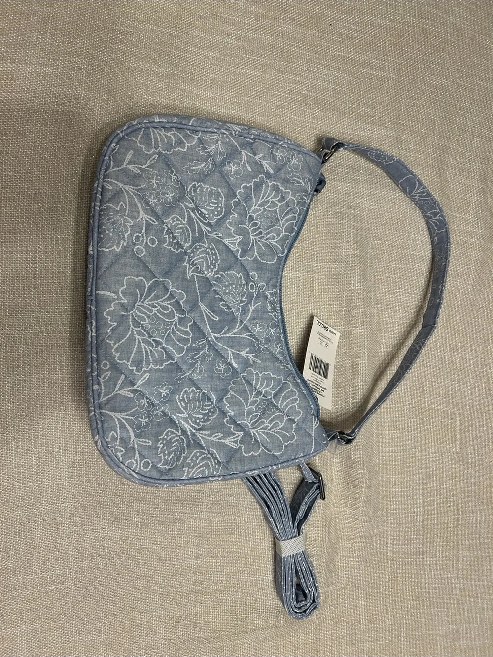 Vera Bradley Light Blue Floral Quilted Crossbody - Picture 2 of 3
